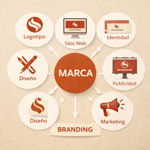 diagrama sobre branding